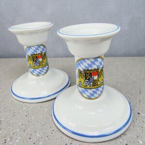Seltmann Weiden Bavaria German Porcelain Johann Weig Design Candle Stick Holders